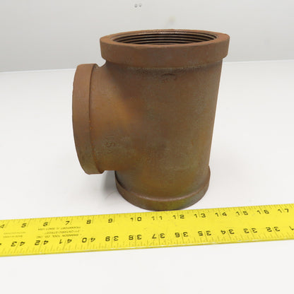 Grinnell 4" NPT Black Iron Pipe TEE USA