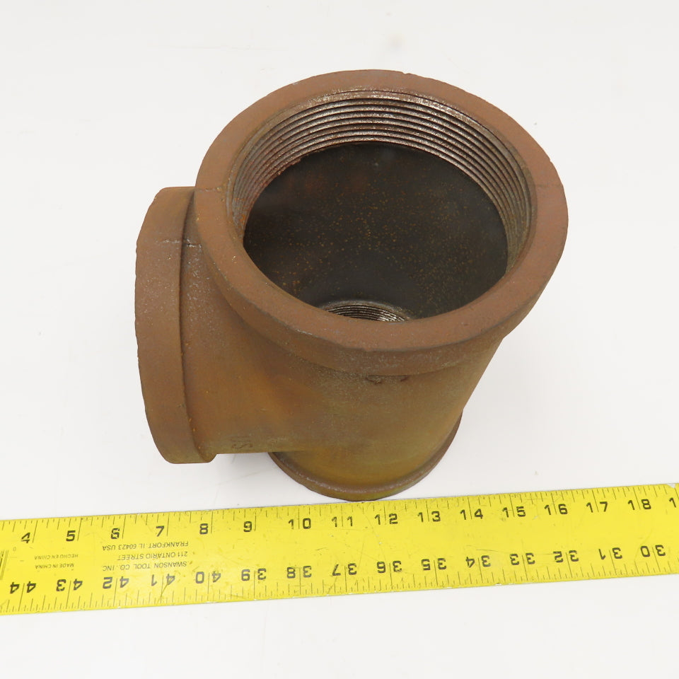 Grinnell 4" NPT Black Iron Pipe TEE USA