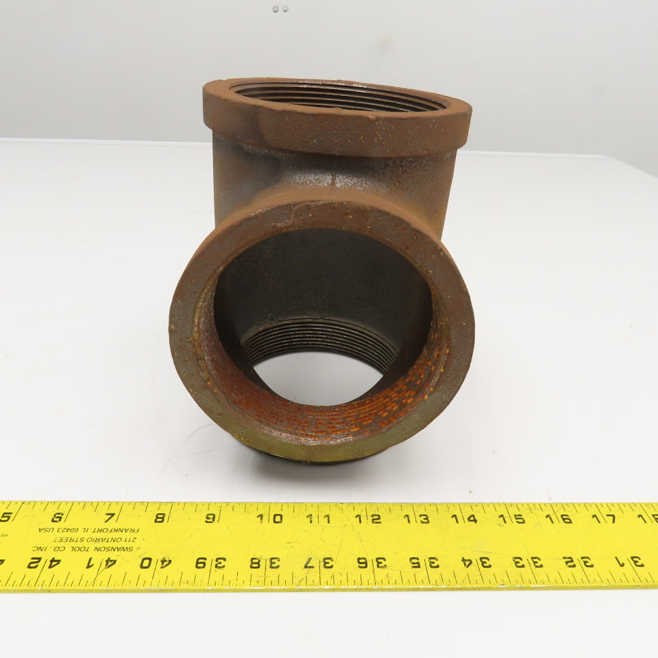 Grinnell 4" NPT Black Iron Pipe TEE USA