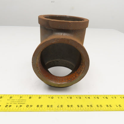 Grinnell 4" NPT Black Iron Pipe TEE USA