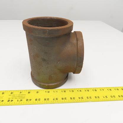 Grinnell 4" NPT Black Iron Pipe TEE USA