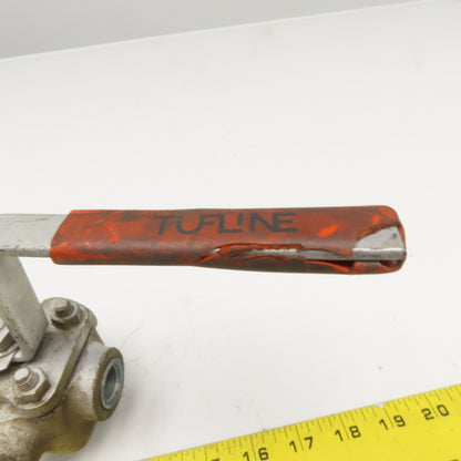 Tufline WCB 316 958457 5 Way Type A Divert Sleeve Plug Valve Steel 3/8" NPT
