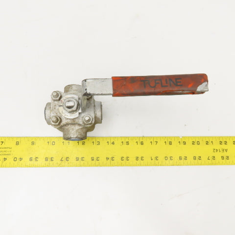 Tufline WCB 316 958457 5 Way Type A Divert Sleeve Plug Valve Steel 3/8" NPT