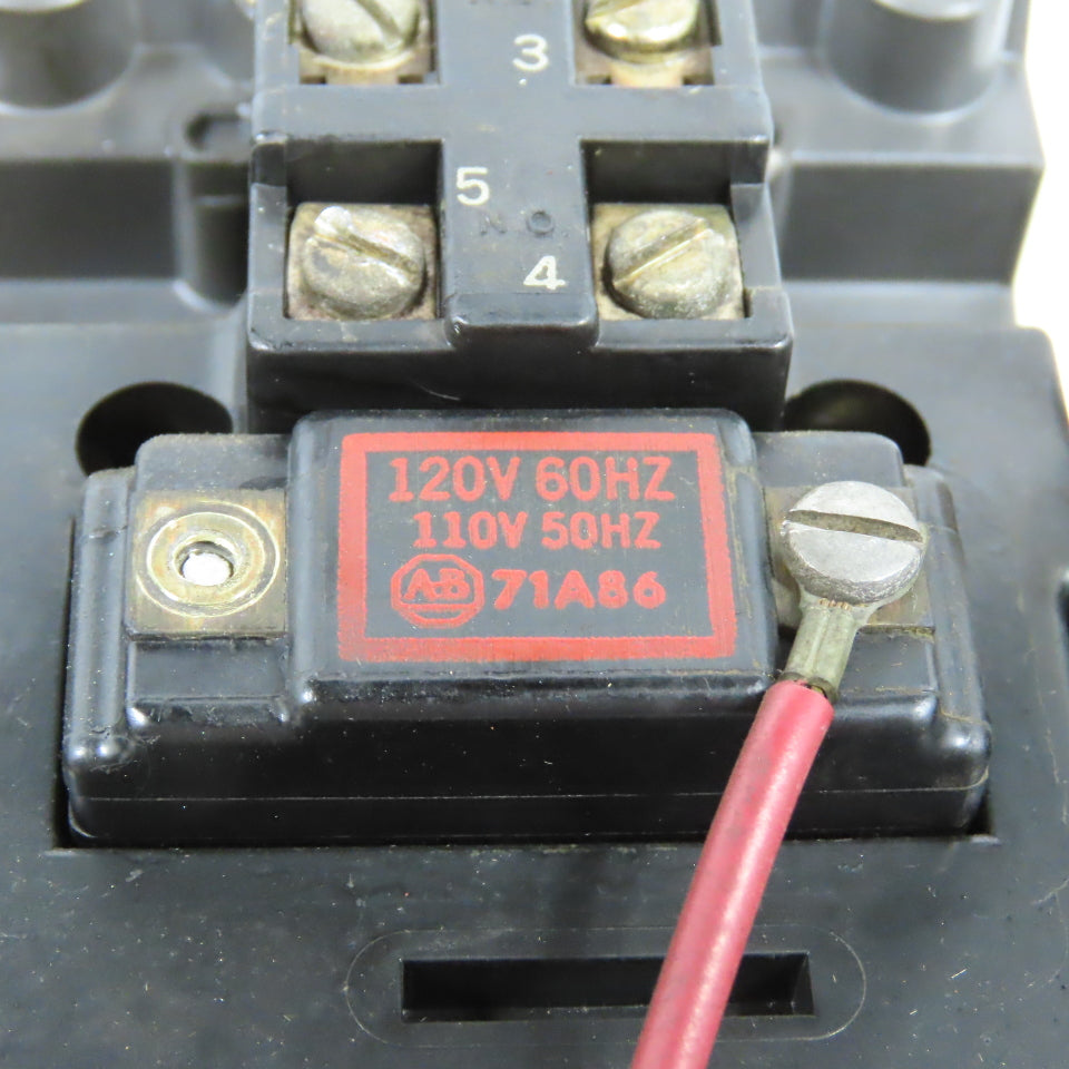 Allen Bradley 705-B0D103 Size 1 Reversing Starter 7-1/2-10HP 200-600V 120V Coil