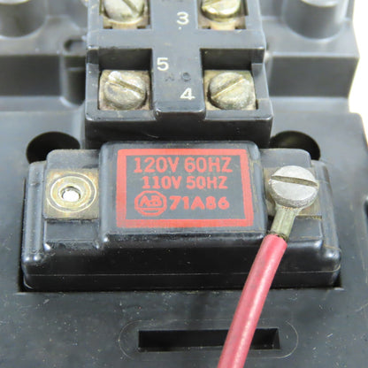 Allen Bradley 705-B0D103 Size 1 Reversing Starter 7-1/2-10HP 200-600V 120V Coil