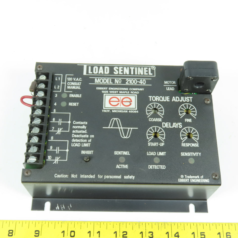 Ebbert Engineering 2100-40 Load Sentinel Motor Load Monitor Controller 120VAC