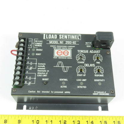Ebbert Engineering 2100-40 Load Sentinel Motor Load Monitor Controller 120VAC