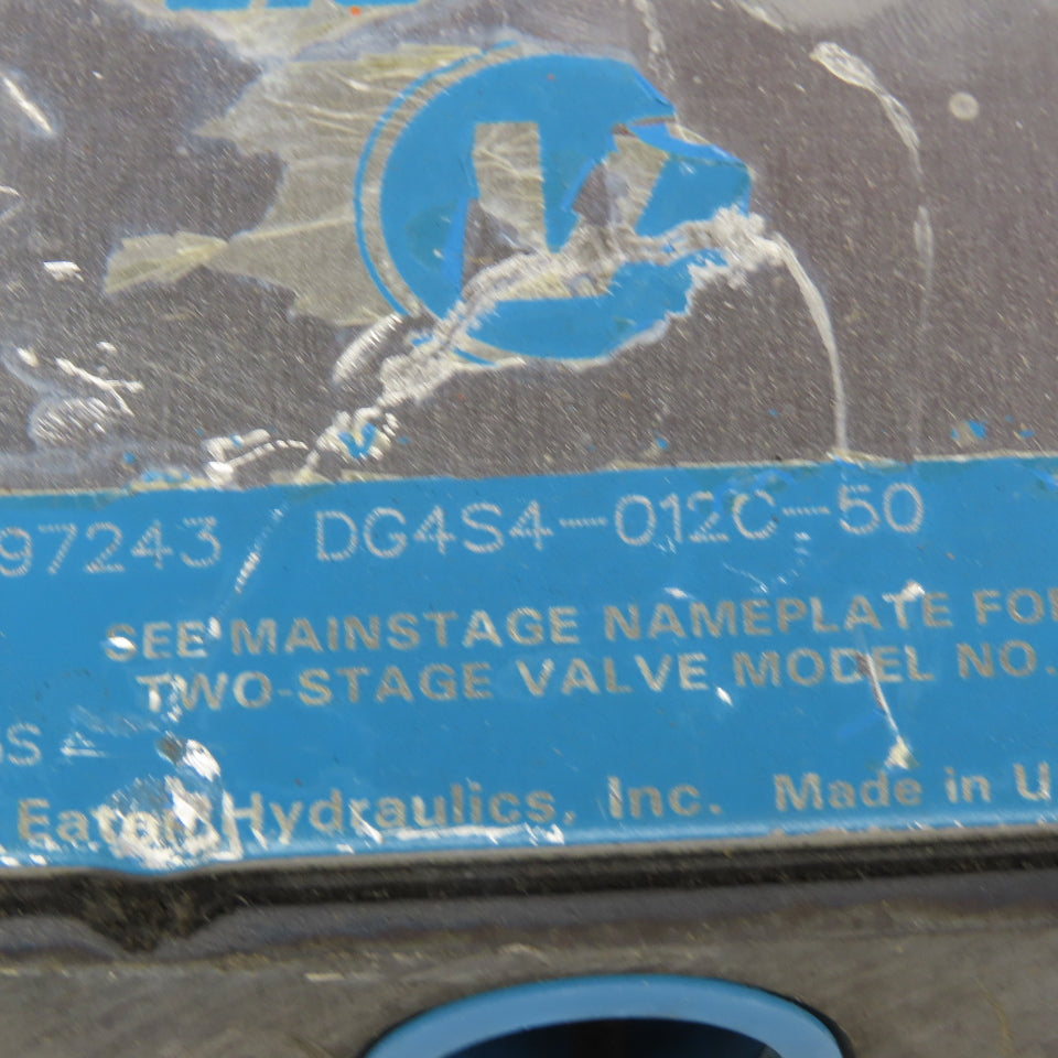 Vickers DG4S4-012C-50 5/3 Position Valve Body Only No Spool Or Coils