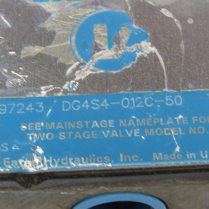 Vickers DG4S4-012C-50 5/3 Position Valve Body Only No Spool Or Coils