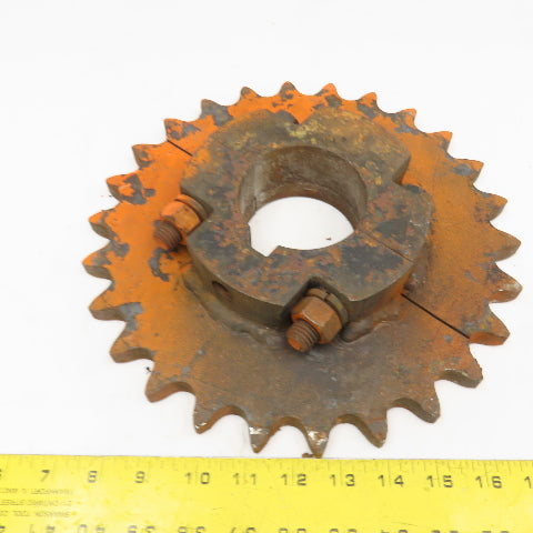 Martin 100-1 Single Row Roller Chain Split 2 Piece Conveyor Sprocket 26T 3" Bore