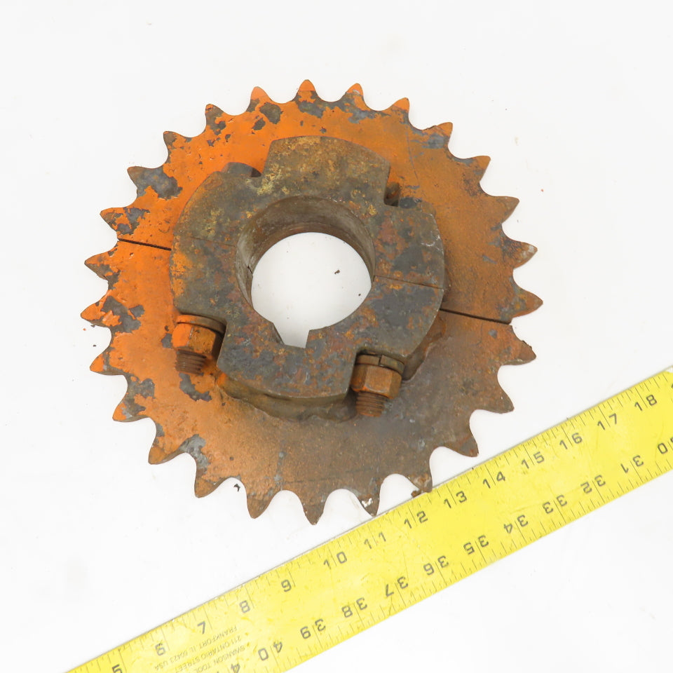 Martin 100-1 Single Row Roller Chain Split 2 Piece Conveyor Sprocket 26T 3" Bore