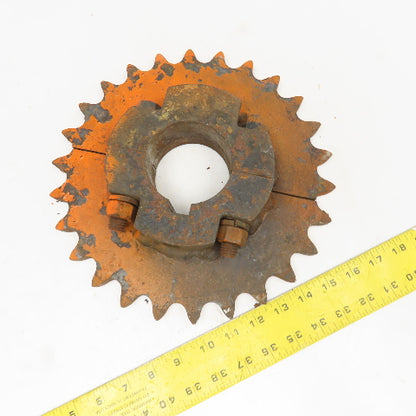Martin 100-1 Single Row Roller Chain Split 2 Piece Conveyor Sprocket 26T 3" Bore
