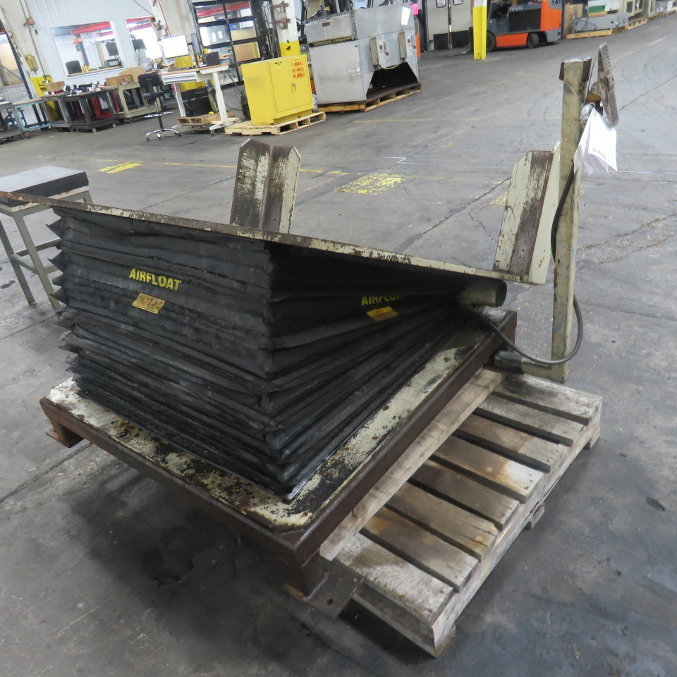 Airfloat T-8B-58-02 6000LBS Pneumatic Air Tilt Table Tote Unloader Tipper 46x48"