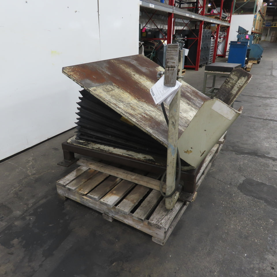 Airfloat T-8B-58-02 6000LBS Pneumatic Air Tilt Table Tote Unloader Tipper 46x48"