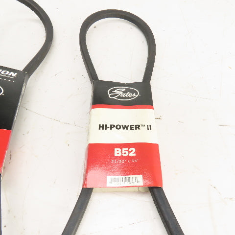 Gates 00678355 Hi-Power II B52 B-Section V-Belt 21/32" x 55" Long Lot Of 3