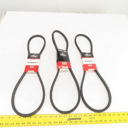Gates 00678355 Hi-Power II B52 B-Section V-Belt 21/32" x 55" Long Lot Of 3