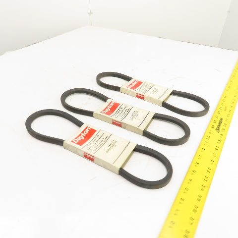 Dayton 6A154G B-Section V-Belt 21/32" x 37" Long Lot Of 3