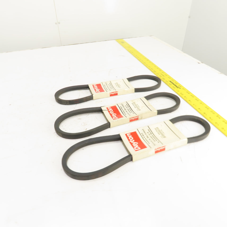 Dayton 6A154G B-Section V-Belt 21/32" x 37" Long Lot Of 3