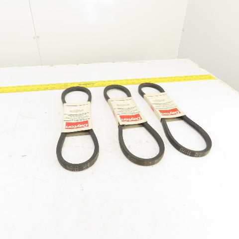 Dayton 6A154G B-Section V-Belt 21/32" x 37" Long Lot Of 3