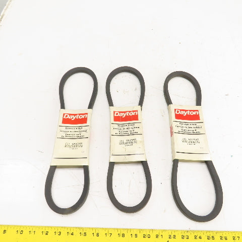 Dayton 6A154G B-Section V-Belt 21/32" x 37" Long Lot Of 3