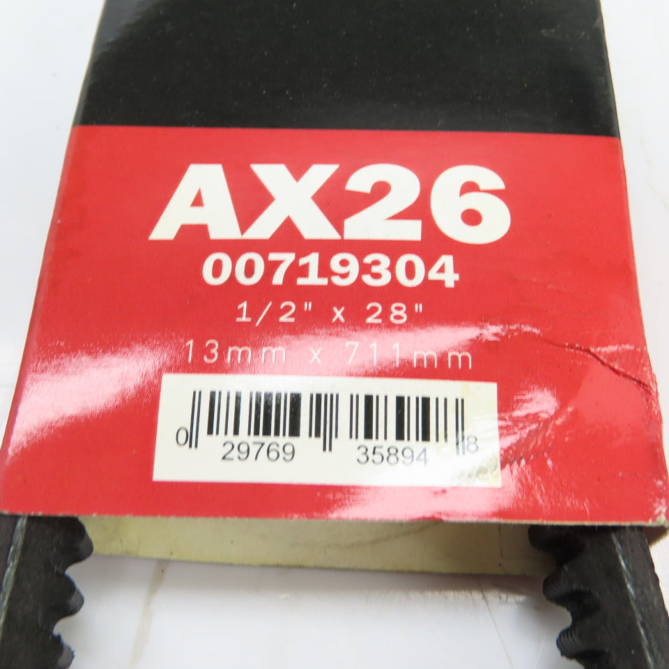 Gates Motion Tri Power AX26 Cogged V-Belt 1/2" x 28" Long Lot Of 6