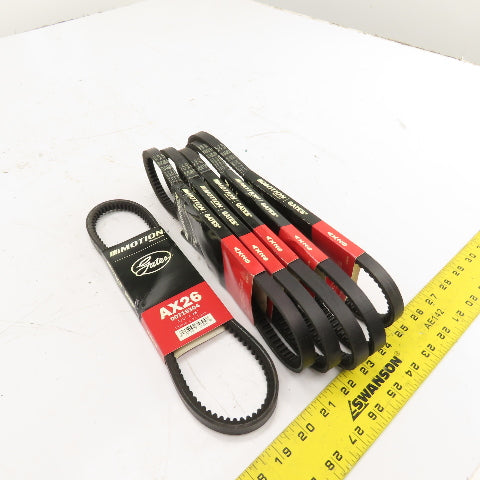 Gates Motion Tri Power AX26 Cogged V-Belt 1/2" x 28" Long Lot Of 6