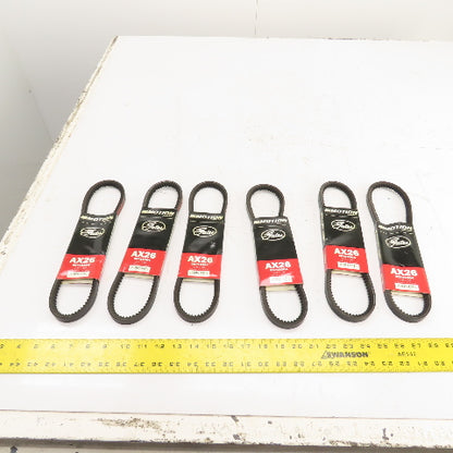 Gates Motion Tri Power AX26 Cogged V-Belt 1/2" x 28" Long Lot Of 6