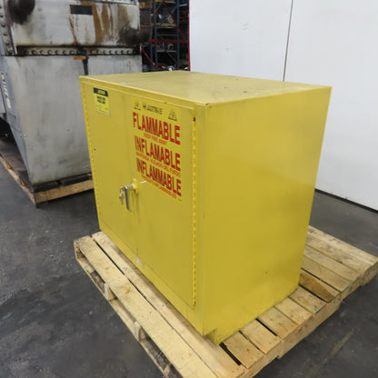 Justrite 25730 22 Gallon Flammable Liquid Storage Cabinet 35" x 22" x 35"
