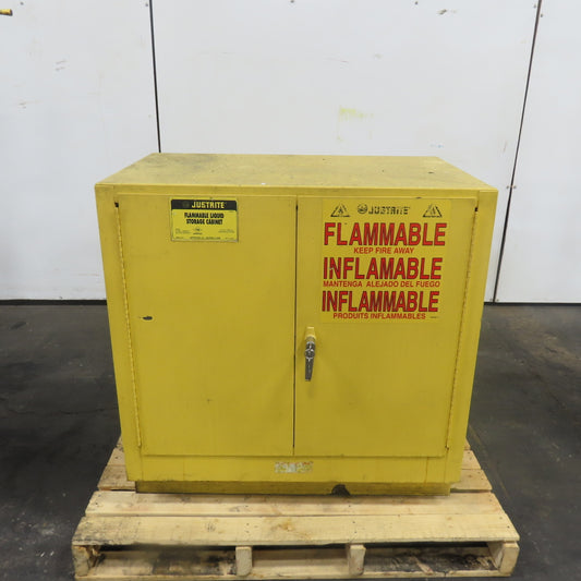 Justrite 25730 22 Gallon Flammable Liquid Storage Cabinet 35" x 22" x 35"