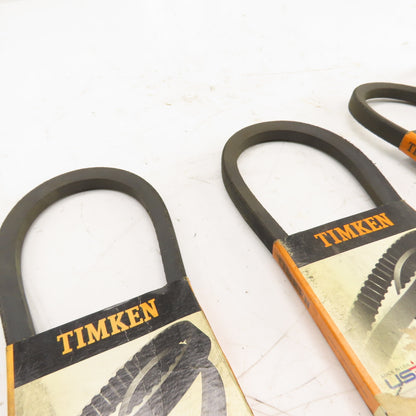 Timken Super Blue Ribbon B34 B-Section V-Belt 21/32" x 37" Long Lot Of 7
