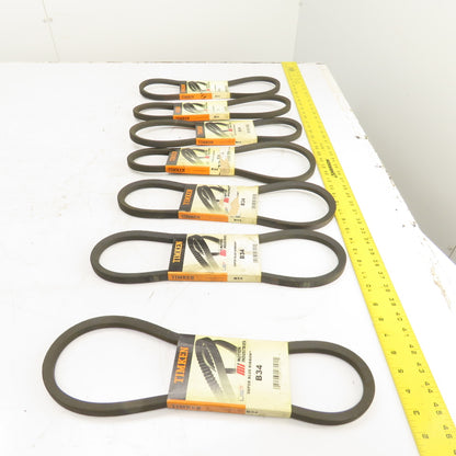 Timken Super Blue Ribbon B34 B-Section V-Belt 21/32" x 37" Long Lot Of 7
