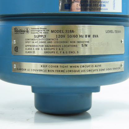 Robertshaw 318A-B1 Level-Tek Level Control Module 120V