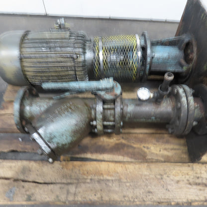 10HP Vertical Centrifugal Pump 3Ph 1770RPM 460V Only W/ 4" Armstrong Valve