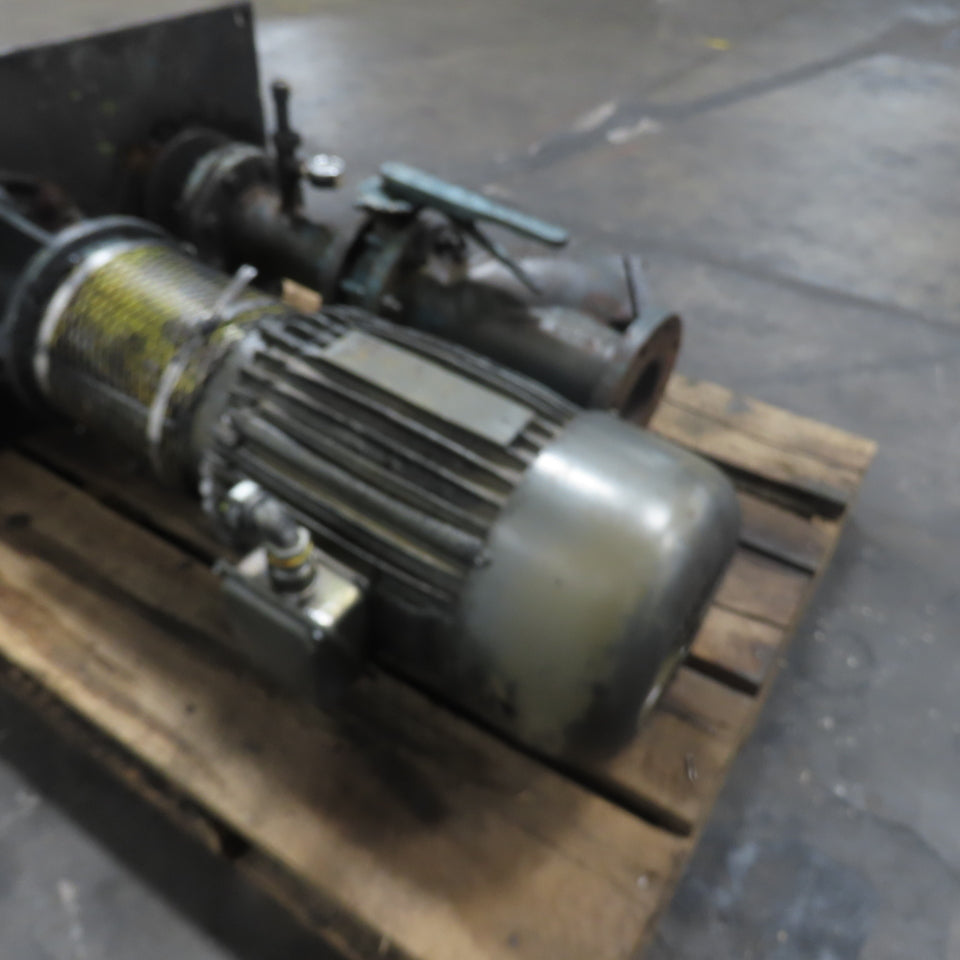 10HP Vertical Centrifugal Pump 3Ph 1770RPM 460V Only W/ 4" Armstrong Valve