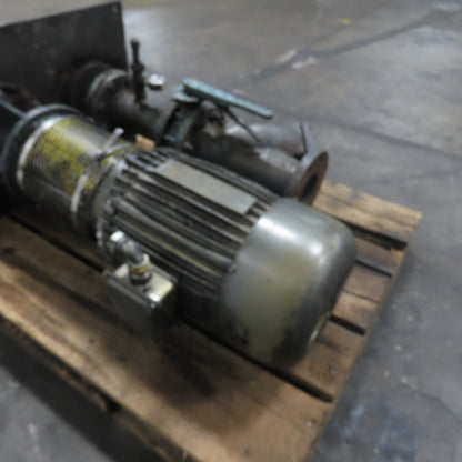 10HP Vertical Centrifugal Pump 3Ph 1770RPM 460V Only W/ 4" Armstrong Valve