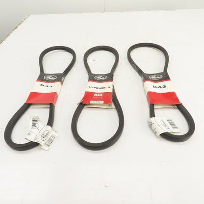 Gates 9003-2043 B43 B-Section V Belt 21/32" x 46" Long Lot Of 3