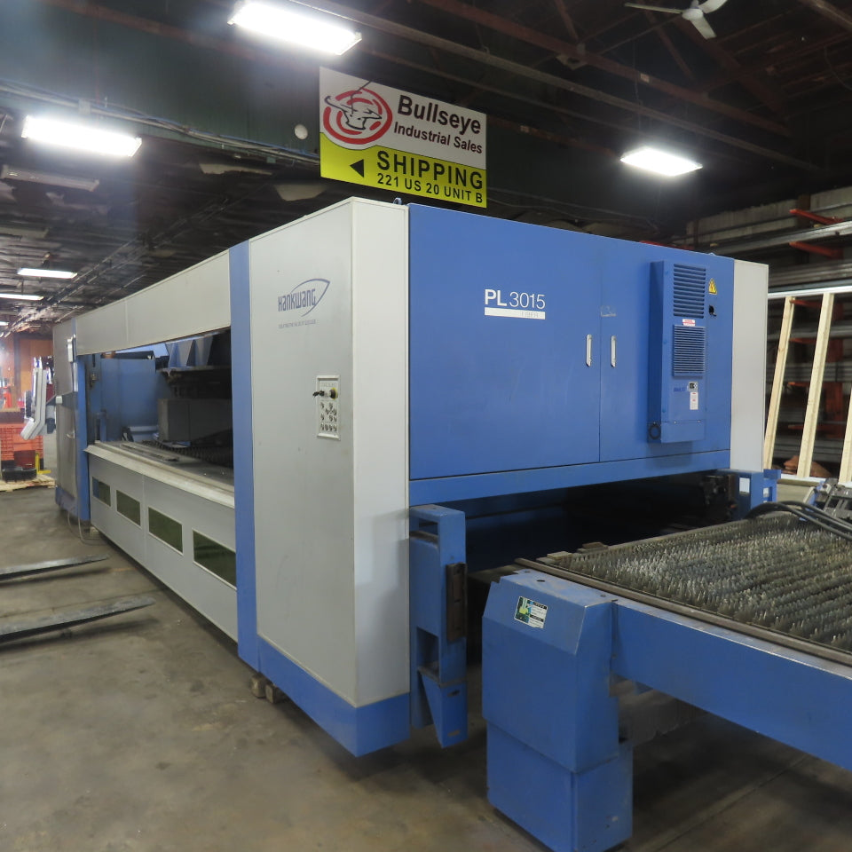 Hankwang PL 3015 Fiber 3KW CNC Laser Cutting Machine 10' x 5' Dual Shuttle Table