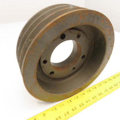 Martin CE3 3 Groove Pulley Sheave 9.9" OD 3-1/2" Wide QD Bushing Bore 2600RPM