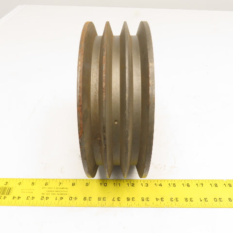 Martin CE3 3 Groove Pulley Sheave 9.9" OD 3-1/2" Wide QD Bushing Bore 2600RPM