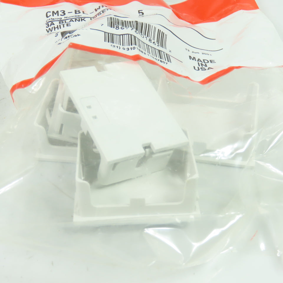 Wiremold CM3-BL-WH 3A Blank Insert (White) Lot Of 25