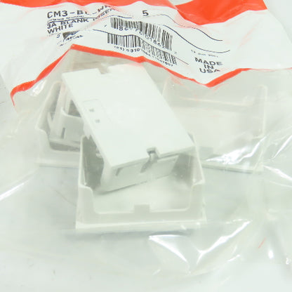 Wiremold CM3-BL-WH 3A Blank Insert (White) Lot Of 25