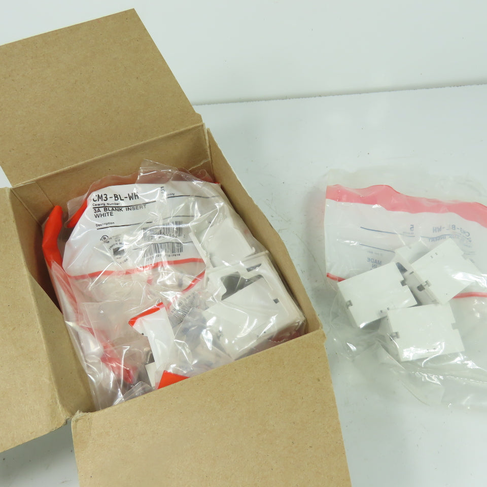 Wiremold CM3-BL-WH 3A Blank Insert (White) Lot Of 25