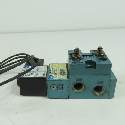 Mac 712C-12-PI-111CA 4-Way Solenoid Valve 150PSI 120V Coil 1/4" NPT