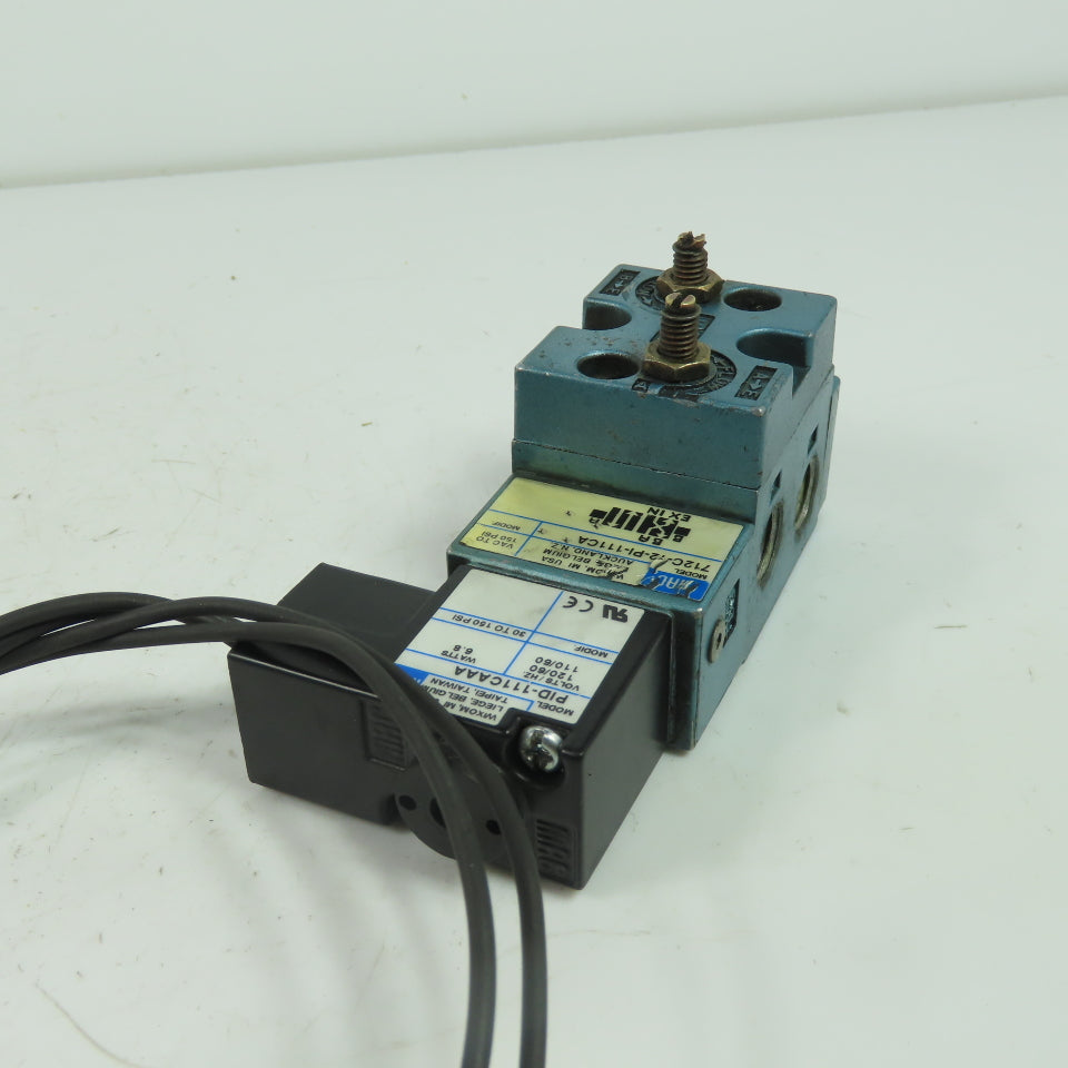 Mac 712C-12-PI-111CA 4-Way Solenoid Valve 150PSI 120V Coil 1/4" NPT