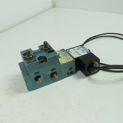 Mac 712C-12-PI-111CA 4-Way Solenoid Valve 150PSI 120V Coil 1/4" NPT