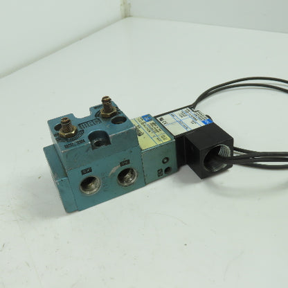 Mac 712C-12-PI-111CA 4-Way Solenoid Valve 150PSI 120V Coil 1/4" NPT