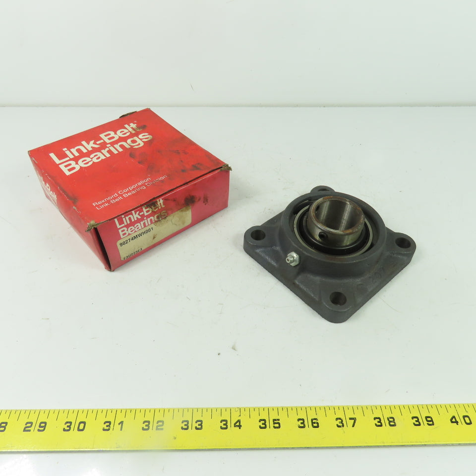 Rexnord Link-Belt F3U223E3 4-Bolt Flange Mount Block Ball Bearing 1-7/16"