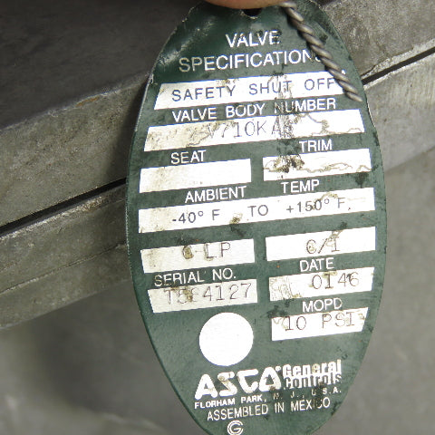 Asco V710KAS Safety Shutoff Valve Body 2-1/2"