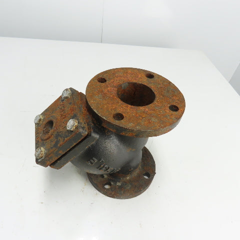 Keckley Style A 3" Flanged Cast Iron Y Strainer 125LB