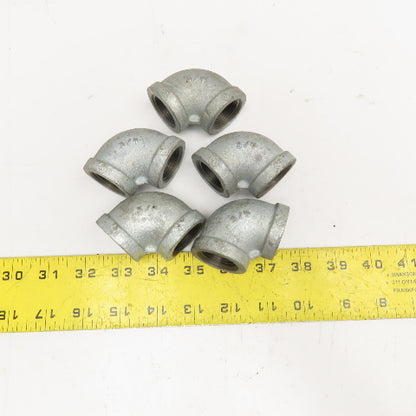 Ward 3/4" NPT Galvanized 90° Elbow USA Lot Of 5